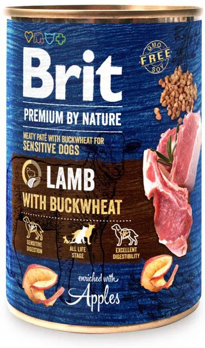 Brit Premium by Nature Sensitive Conservă pentru câini, Miel cu hrișcă 800 g