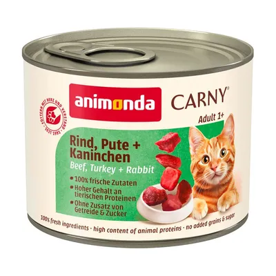 Animonda Carny Adult 12 x 200 g Vită, curcan & iepure