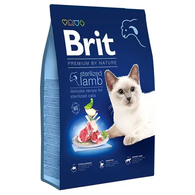 Brit Premium hrană pentru pisici, Sterilised cu Miel 8 kg