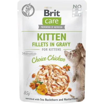 Brit Care Plic pentru Kitten, File de pui în sos 85g