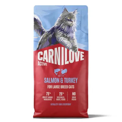 Carnilove Active Large Cat cu somon și curcan 6 kg