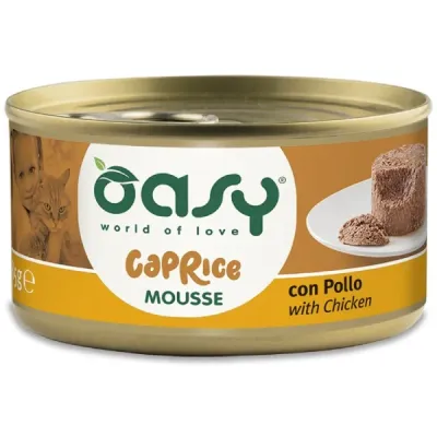 Oasy Caprice Conservă pentru pisici, Mousse cu Pui 85g