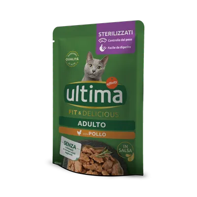 Hrană Umedă Pisică Adult, Ultima, Sterilizat, Pui, 85g