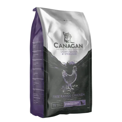 Canagan Light Senior Hrană uscată pentru pisici sterilizate, cu pui, 4kg