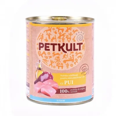 Hrana umeda Petkult Junior cu Pui 800 g