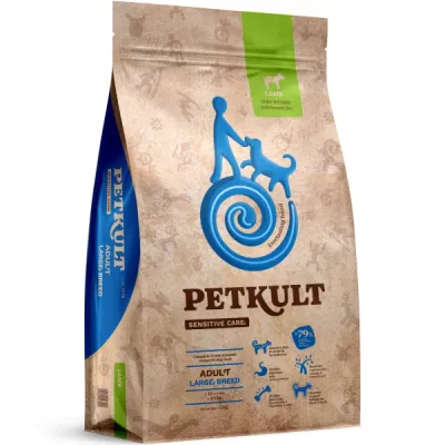 Petkult Sensitive Adult large, talie mare, Miel și orez 12 kg