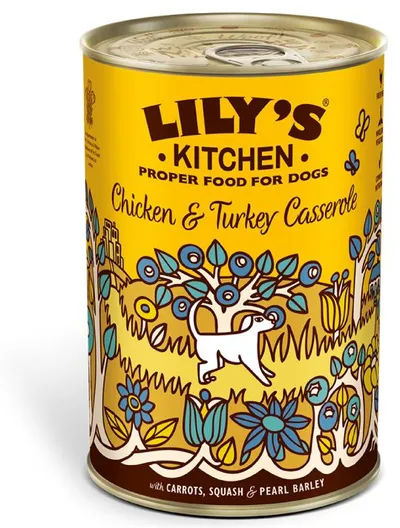 Lily's Kitchen Conservă pentru câini, cu Pui și Curcan 400g