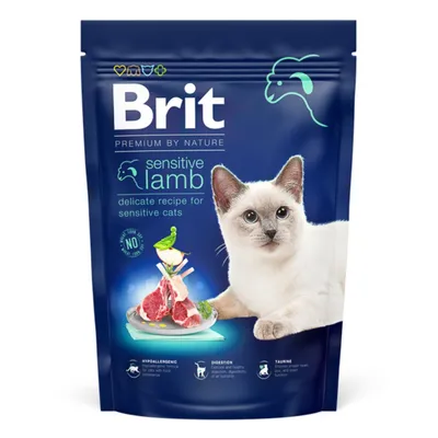 Hrană Uscată Pisică Adult, Brit Premium by Nature, Sensitive, Miel, 800g