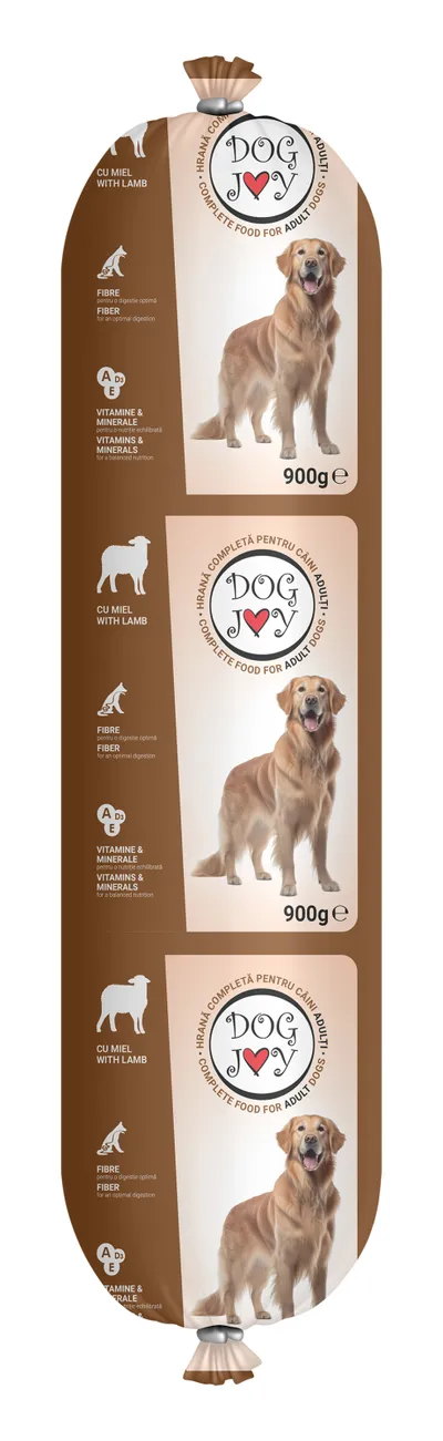 Salam, Hrană Umedă Câine Adult, Dog Joy, Miel, 900g