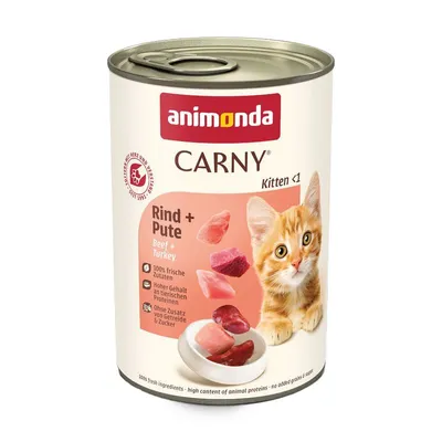 Animonda Carny Kitten 12 x 400 g Vită și curcan