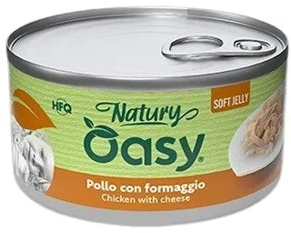 Oasy Natury Conserva pentru pisici, cu Pui si Branza, în jeleu 150g