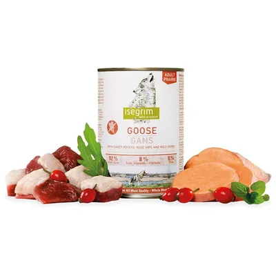 Isegrim, Xs-Xl, Gâsca, conservă hrană umedă fără cereale câini, (în sos), 400g