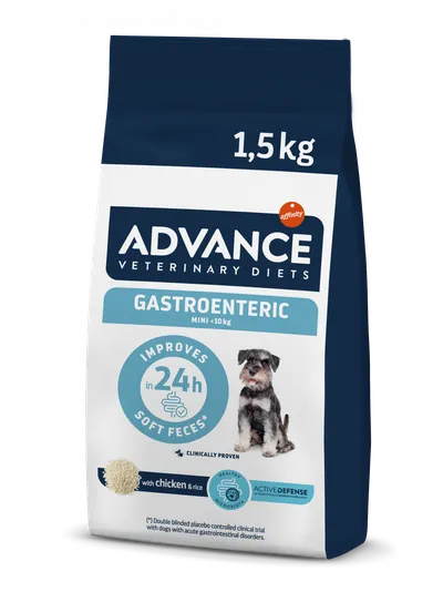 Advance Veterinary Diets Gastroenteric Mini, XS-S, Pasăre, dietă veterinară, hrană uscată câini junior & adult, sistem digestiv, 1.5kg