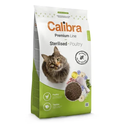 Calibra Premium Line Sterilised, Pasăre, hrană uscată pisici sterilizate, 2kg