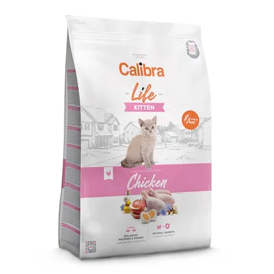 Calibra Life Kitten, Pui, hrană uscată pisici junior, 6kg