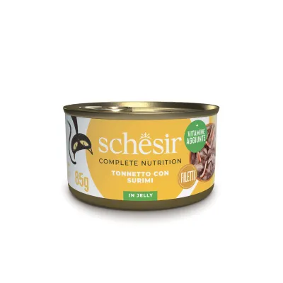Schesir Hrană umedă pentru pisici, cu ton și surimi 85 g