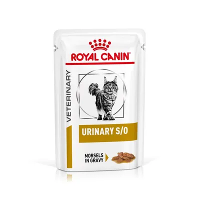 Royal Canin Veterinary Feline Urinary S/O în sos sau mousse 12 x 85 g (Bucățele în sos)