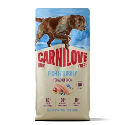 Carnilove True Fresh Adult cu pește și curcan 12 kg