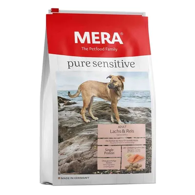Mera Pure Sensitive, Xs-Xl, Somon și Orez, hrană uscată câini, 4kg