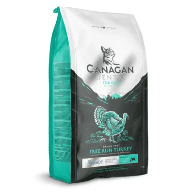 Canagan Dental Hrană uscată pentru pisici, cu curcan, 4kg