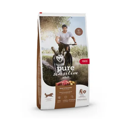 Mera Pure Sensitive Adult Medium Maxi, M-XL, Vită și Cartofi, hrană uscată fără cereale câini, alergii, 12.5kg