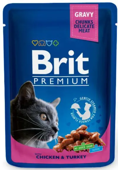 Brit Premium plic, Carne de pui și curcan 100g