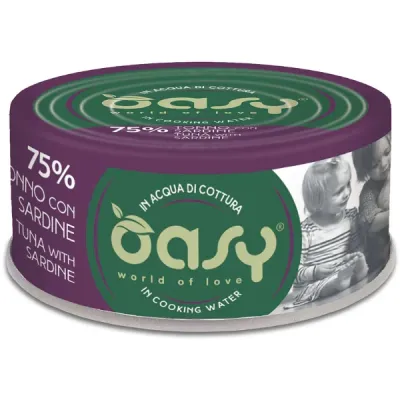 Oasy More Love Conservă pentru pisici, cu Ton și Sardine 70g
