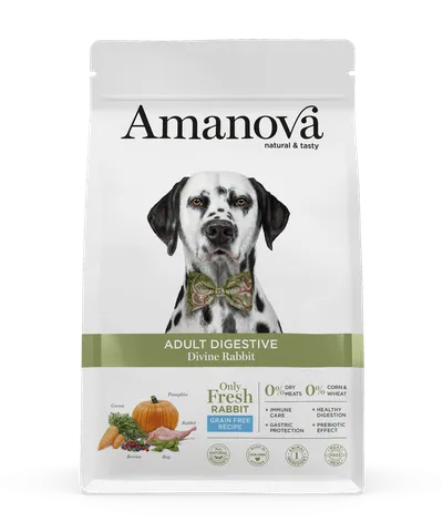 Hrană Uscată Câine Adult, Amanova Digestive, Hipoalergenic, Iepure, 2kg