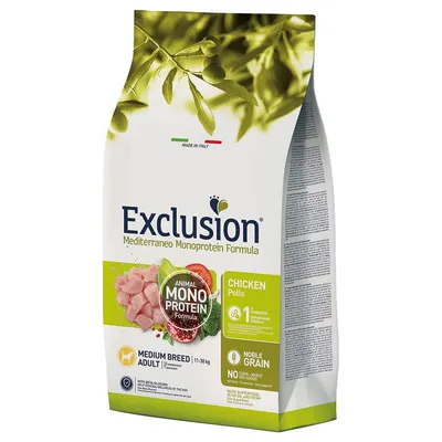 Exclusion Mediterraneo Adult Medium cu pui 12 kg