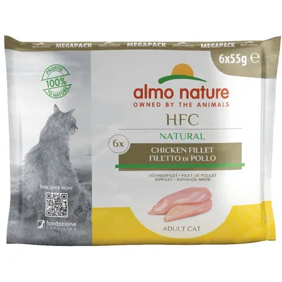 Almo Nature HFC Natural Pouch 6 x 55 g File de pui