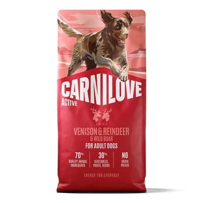 Carnilove Active Adult cu cerb, ren și mistreț 12 kg