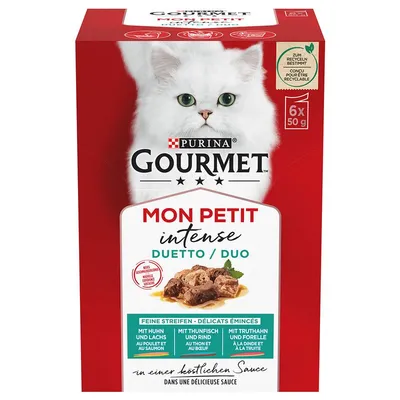 Gourmet Mon Petit 6 x 50 g - Mix de carne și pește