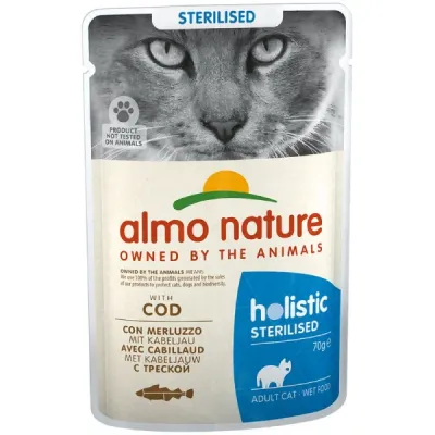 Almo Nature Holistic Plic pentru pisici sterilizate, cu cod 70g
