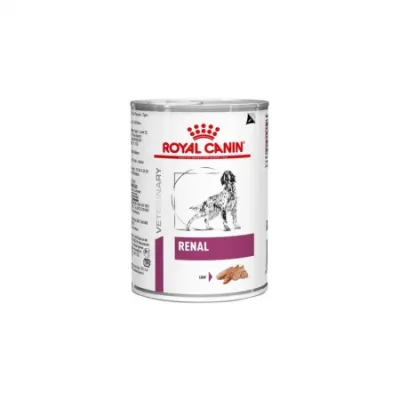Royal Canin VD Renal, Xs-Xl, dietă veterinară, conservă hrană umedă câini, sistem renal, (pate), 410g
