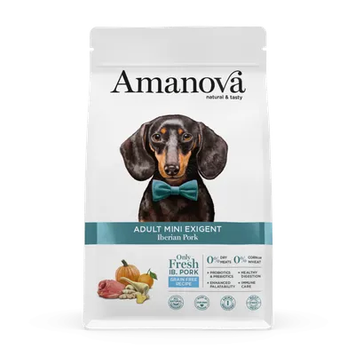 Hrană Uscată Câine Adult, Amanova Exigent, Talie Mică, Porc, 7kg