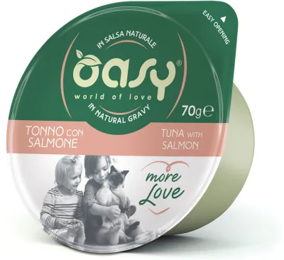 Oasy More Love Bol pentru pisici, cu Ton și Somon 70g