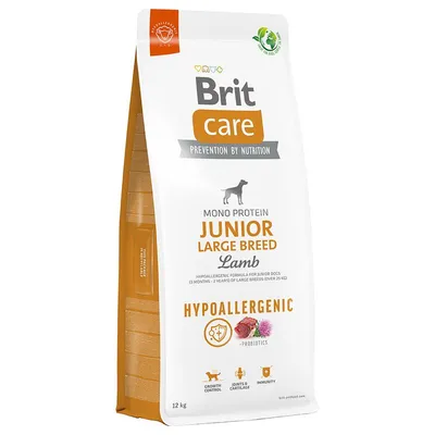 Brit Care Dog Hypoallergenic Junior Large Breed Miel și orez 12 kg