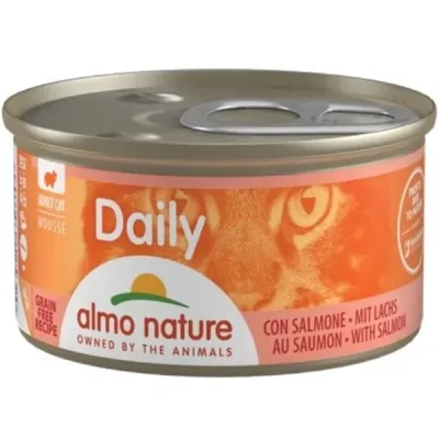 Almo Nature Daily Mousse Conservă pentru pisici, cu somon 85g