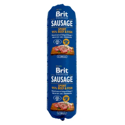 Brit Premium Salam pentru câini, Sport, cu Vită și Pește 800g
