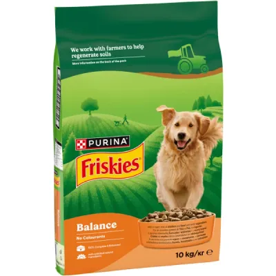 Friskies Hrană uscată Balance pentru câini Adulți, cu Pui și Cereale 2,4 kg