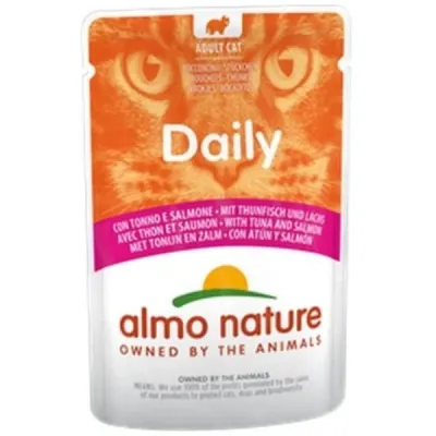 Almo Nature Daily Plic pentru pisici, cu ton și somon 70g
