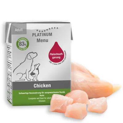Hrană Umedă Câine Adult, Platinum Menu, Pui, 185g