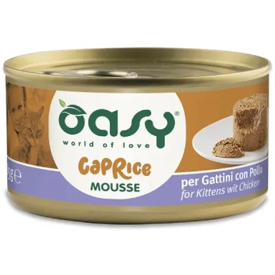 Oasy Caprice Conservă pentru Kitten, Mousse cu Pui 85g