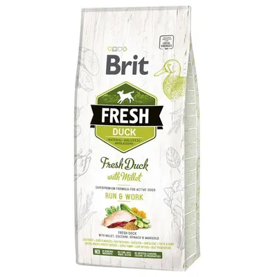 Brit Fresh Active Run & Work Rață cu mei 12 kg