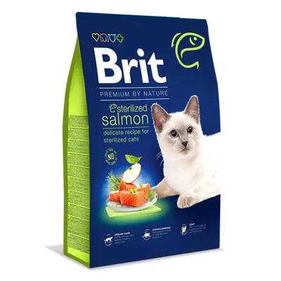 Brit Premium hrană pentru pisici, Sterilised cu Somon 8 kg