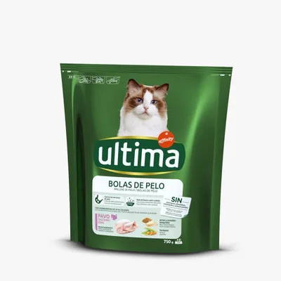 Hrană Uscată Pisică Adult, Ultima, Hairball, Curcan, 750g