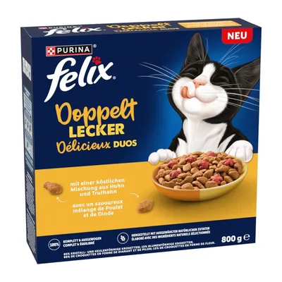 Felix Doubly Delicious Pui & curcan 800 g