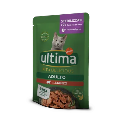 Hrană Umedă Pisică Adult, Ultima, Sterilizat, Vită, 85g