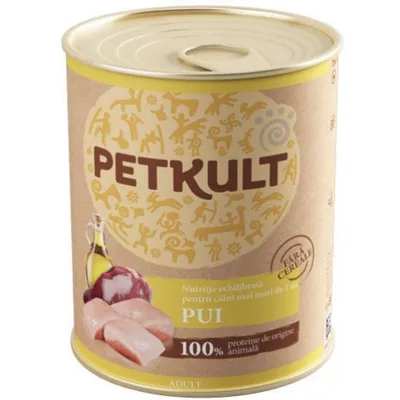 Petkult Conservă pentru câini, cu Pui 800g