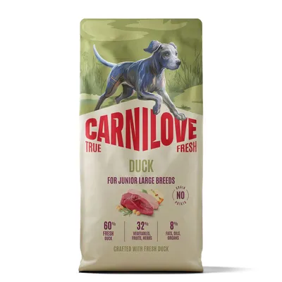 Carnilove True Fresh Junior Large Breeds Rață 12 kg
